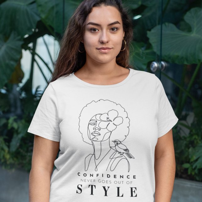 Confidence and Beauty Positive Affirmation Plus Size T-Shirt (Creator Uploaded)