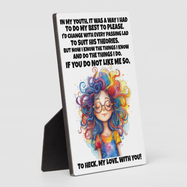 CONFIDENCE and Good Story .... Plaque (Side)