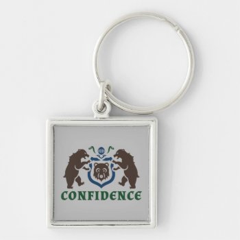 Confidence Bear Blazon Keychain by LVMENES at Zazzle