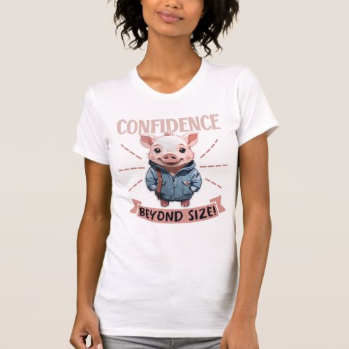 Confidence Beyond Size _ Cute Piglet T_Shirt