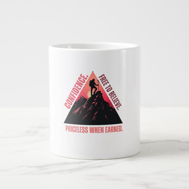 Confidence Coffee Mug-Inspirational  Giant Coffee Mug (Front)
