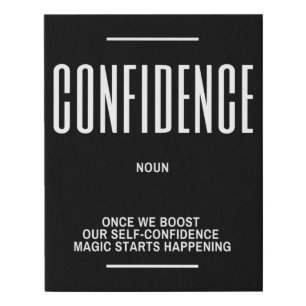CONFIDENCE Definition Quote Faux Canvas Print