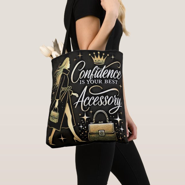Confidence First – Chic Power Tote Bag (Close Up)