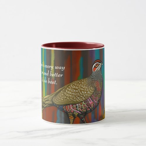 Confidence growth mindset mantra grouse artistic mug