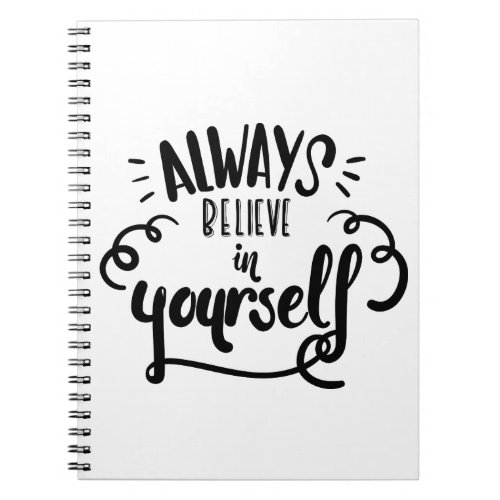 Confidence Happiness Attitude Motivational Quote Notebook