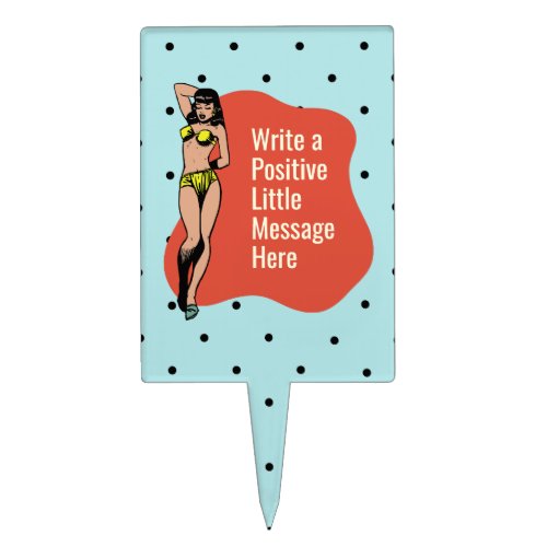 Confidence in Color Retro Radiance Pinup Cake Topper