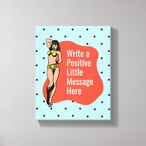 Confidence in Color Retro Radiance Pinup Canvas Print