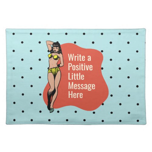 Confidence in Color Retro Radiance Pinup Cloth Placemat
