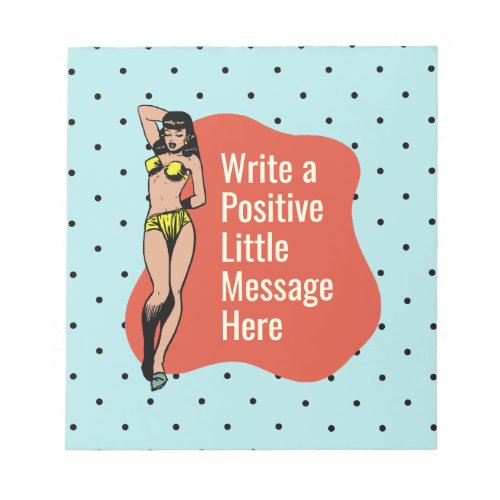Confidence in Color Retro Radiance Pinup Notepad