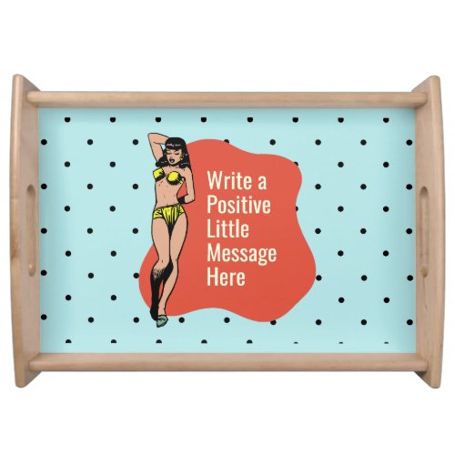 Confidence in Color Retro Radiance Pinup Serving Tray
