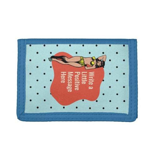 Confidence in Color Retro Radiance Pinup Trifold Wallet