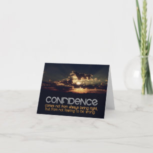 "Confidence" Inspirational Quote Letterpress Thank You Card