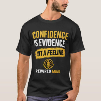 Confidence Is Evidence, Not a Feeling | Black T-Shirt