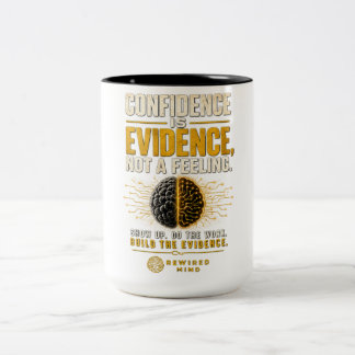 Confidence Is Evidence | Rewired Mind Two-Tone Mug
