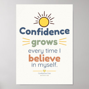 Confidence Kids Affirmation Poster
