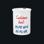 Confidence level: Selfie with no filter Beverage Pitcher<br><div class="desc">Extreme minimalist design. I would recommend to family and friends. Very happy.</div>