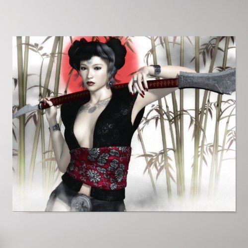 Confidence of the Kunoichi CanvasPoster Print