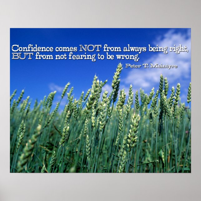 Confidence Poster (Front)