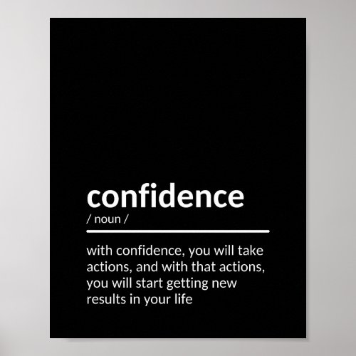 Confidence Quote Poster