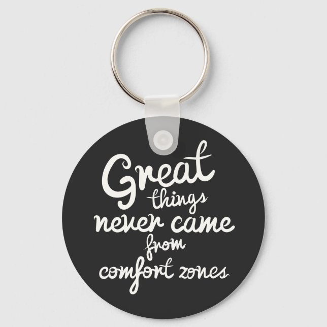 Confidence, Success, Goals Attitude Motivational Keychain (Front)