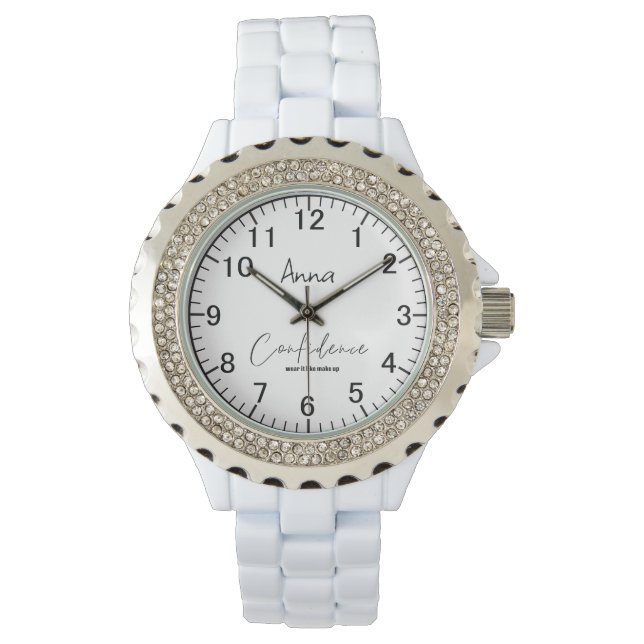 Confidence Wear It Like Make Up - Modern Women's Watch (Front)