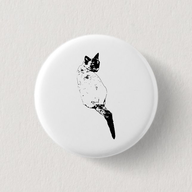 Confident Cat Accent Button (Front)