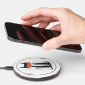 Confident Cat Illustration Wireless Charger (Hand)