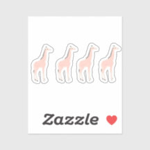 Confident Giraffes Water Bottle Stickers