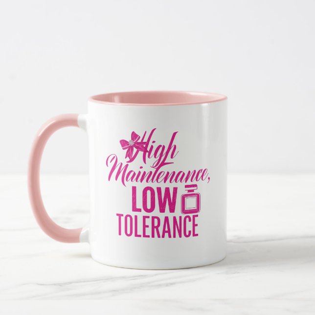 Confident High Standards Saying Mug (Left)