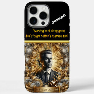 Confident Lawyer Commands the Courtroom iPhone 16 Pro Max Case