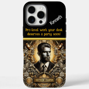 Confident Lawyer in Court iPhone 16 Pro Max Case