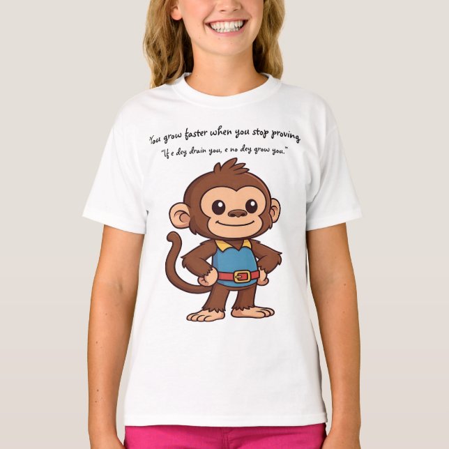 Confident Monkey – Self Belief & Inner  T-Shirt (Front)