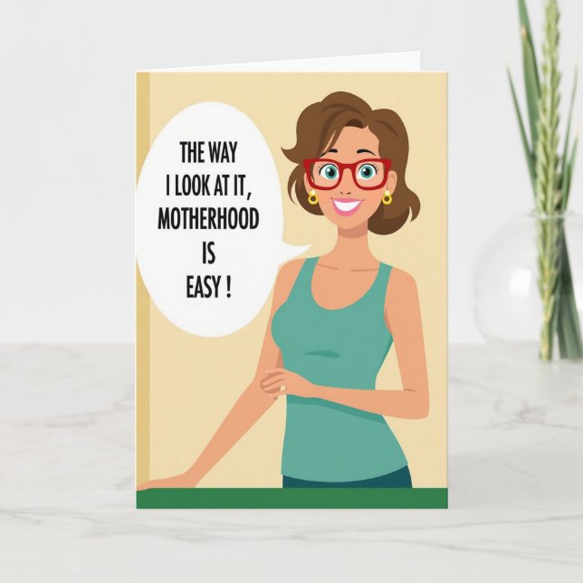 Confident Mothers Day Message Card (Front)
