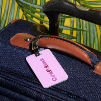 Confident Pink Personalized Luggage Tags