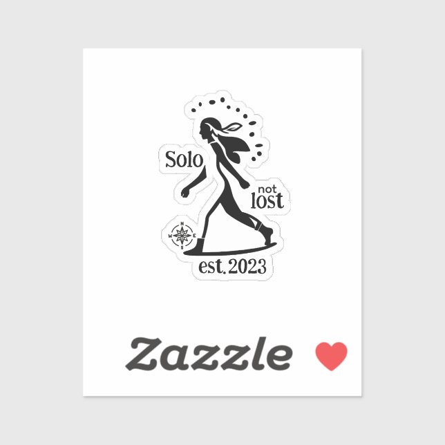 Confident Solo Traveler Statement  Sticker (Sheet)