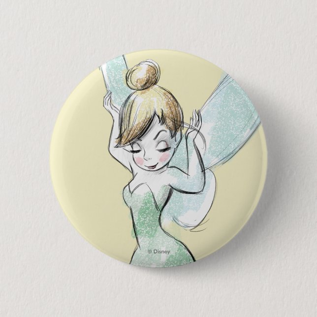 Confident Tinker Bell Pinback Button (Front)