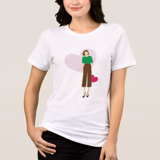 confident woman t-shirt -  Tri-Blend shirt (Front)