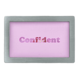 Confident Word Pink Floral Belt Buckles