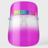 Confidental Pink Color Therapy  Covid19 Rainbow Face Shield (Front)