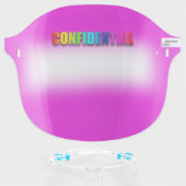 Confidental Pink Color Therapy  Covid19 Rainbow Face Shield (Front w/Glasses)