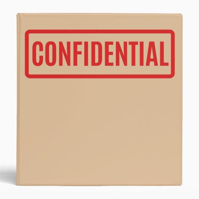 Confidential 3 Ring Binder (Front)