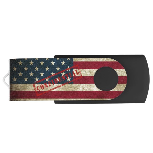 Confidential American flag - Flash Drive (Back)