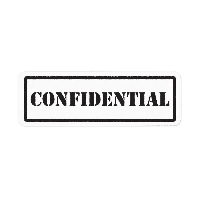 black confidential stamp