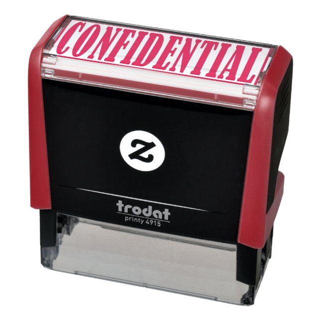 Confidential Business Office Framed Simple Word Self-inking Stamp (Product)