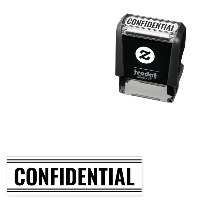 CONFIDENTIAL Business Text Template Self-inking Stamp (In Situ)