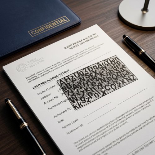 Confidential Document Security Self-inking Stamp