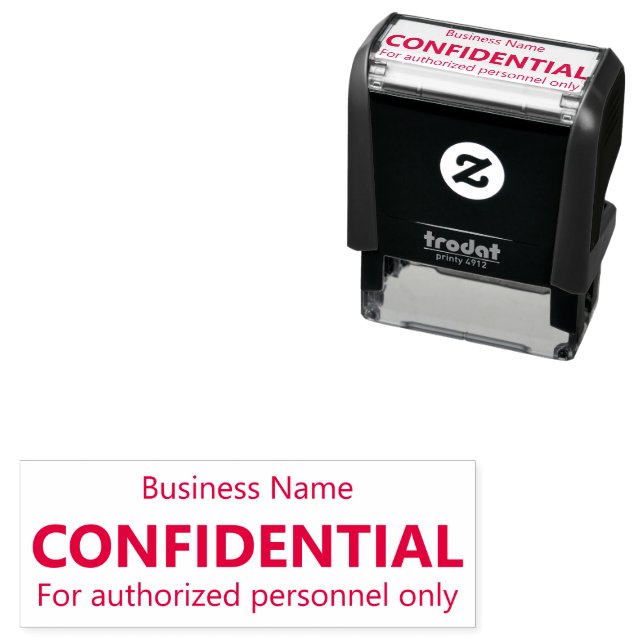 Confidential For Authorized Personnel Only Self-inking Stamp (In Situ)