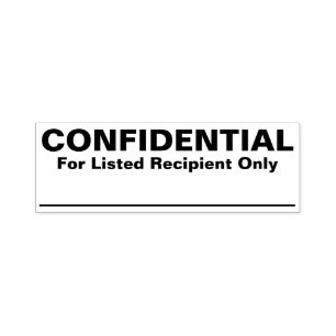 Confidential For Listed Recipient Only Stamp