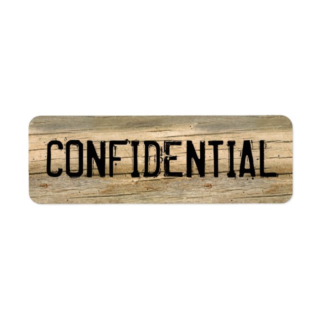CONFIDENTIAL LABEL (Front)