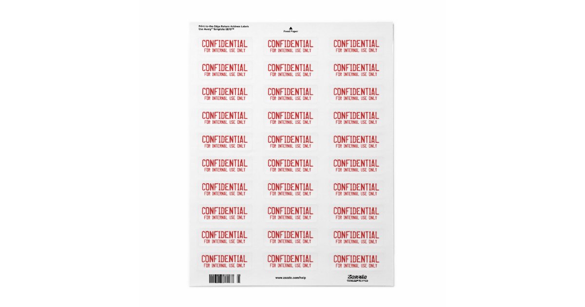 CONFIDENTIAL labels | Zazzle